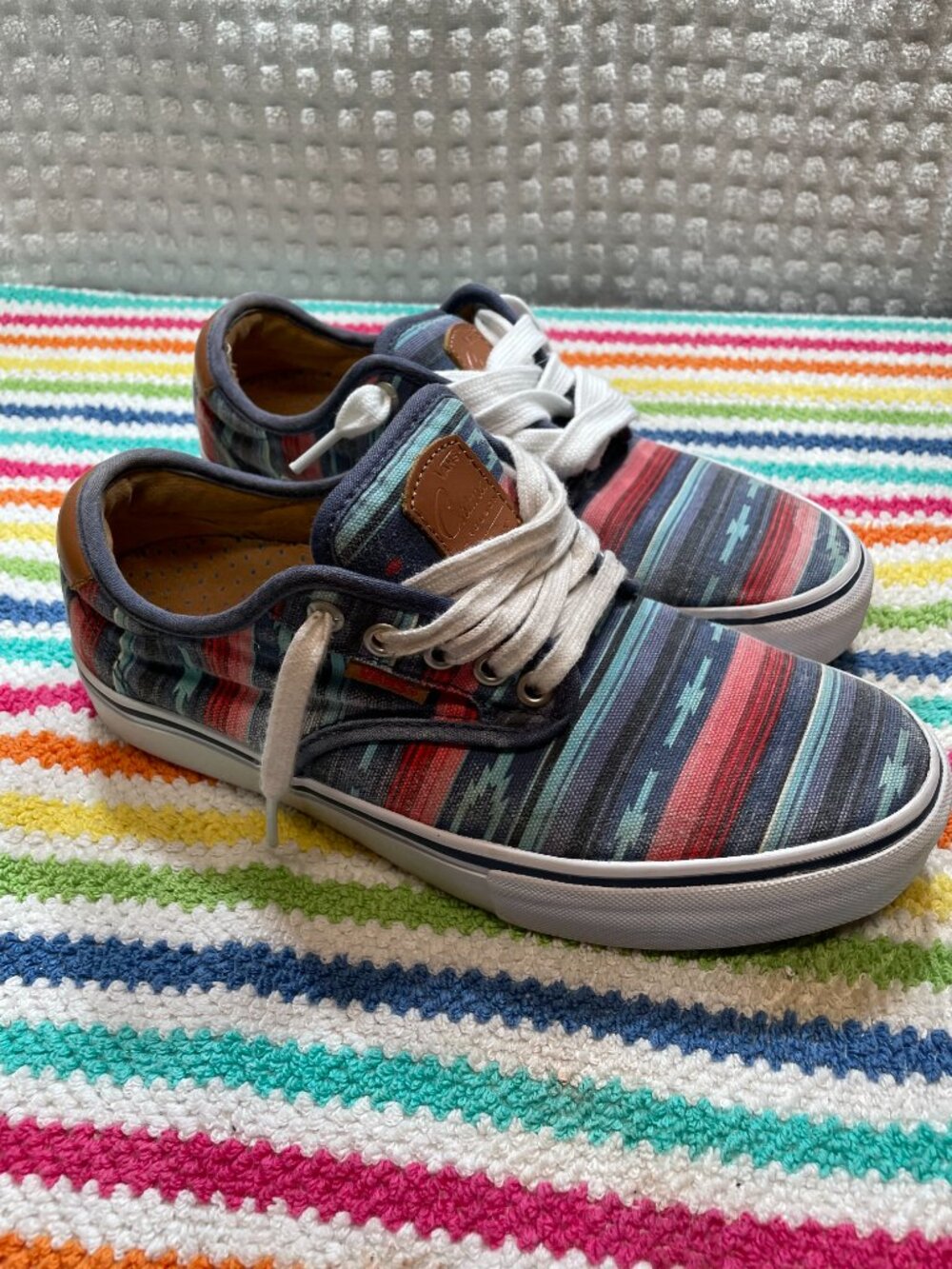 Vans Chima Ferguson Pro Skate Shoes Sneakers Mens Size 7 Blue Red Southwestern